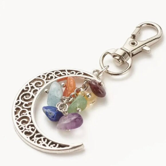 Seven-Color Crushed Stone Ramadan Moon Charm - Picture 1 of 3